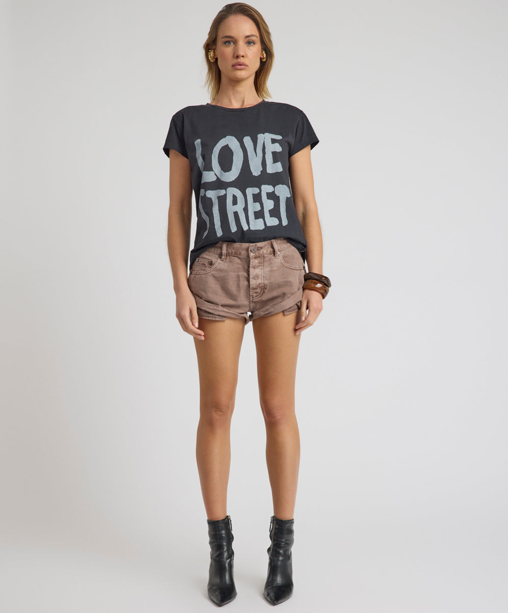 Bandits Low Waist Denim Shorts - Espresso Brown | One Teaspoon USA