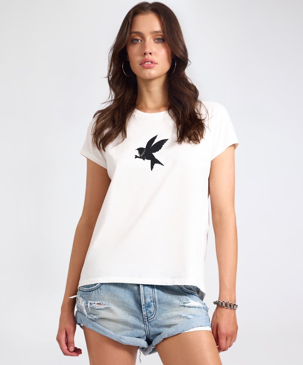 Last Stock Classic Bird Tee - White