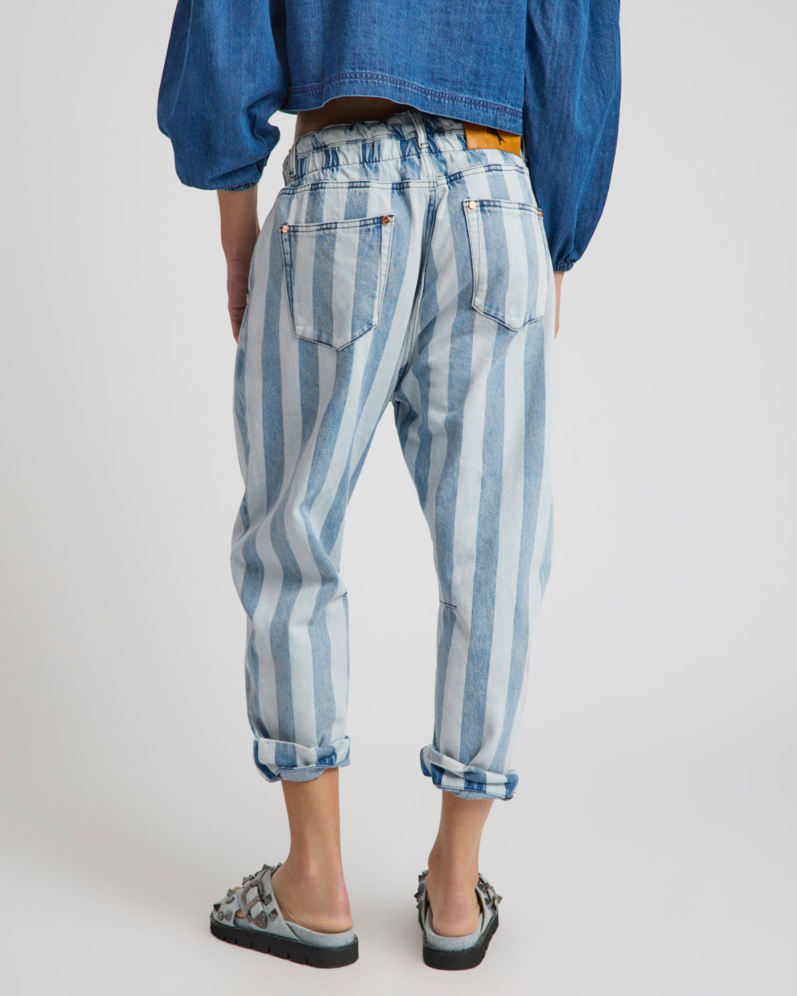 Outcasts Low Waist Drop Crotch Harem Denim Jeans - Beach Club