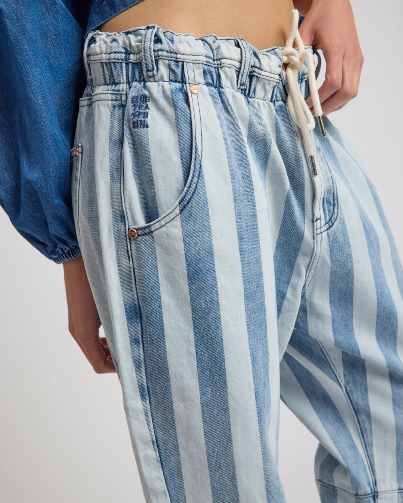 Outcasts Low Waist Drop Crotch Harem Denim Jeans - Beach Club