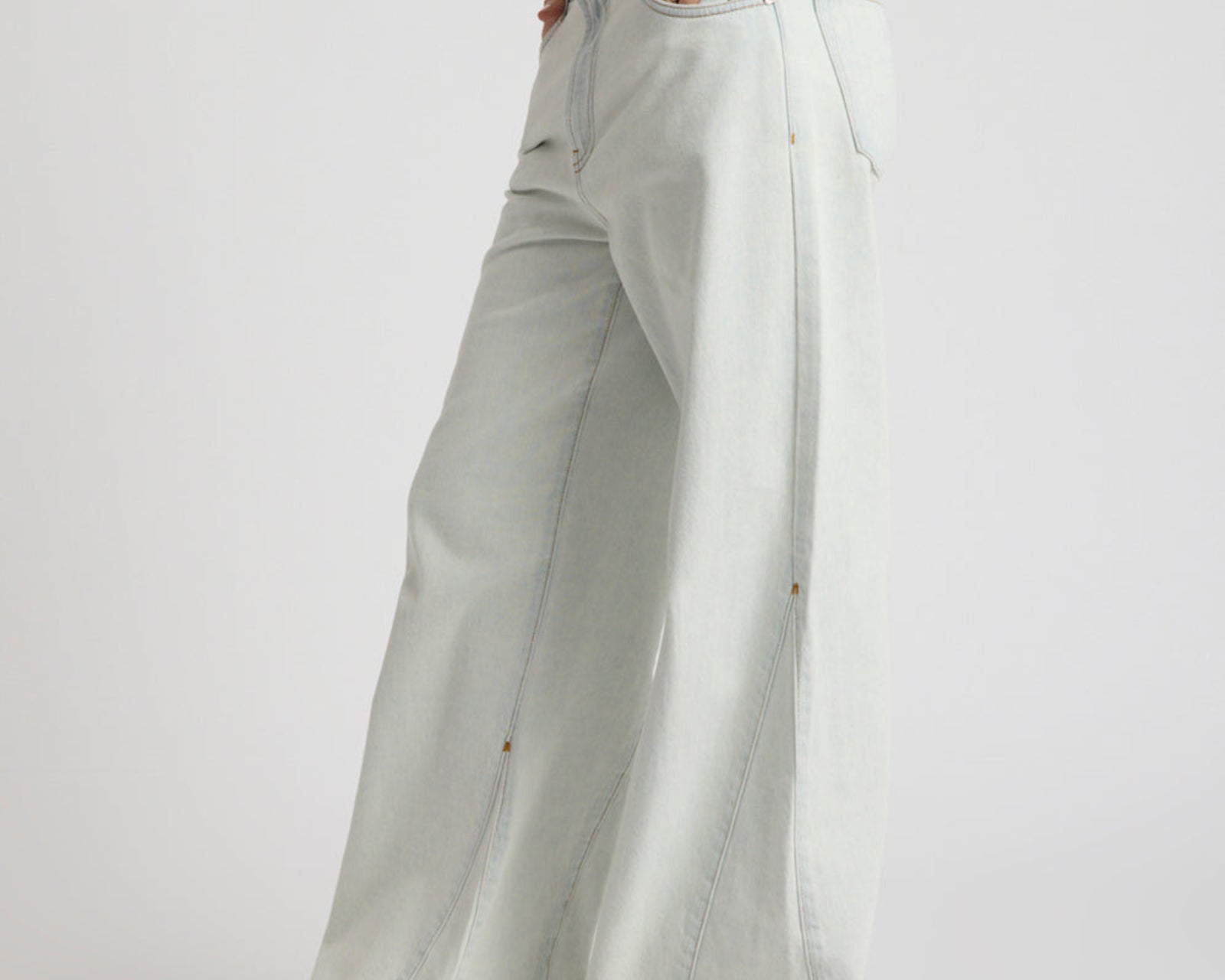Cruisers Mid Waist Panel Bootcut Flare Denim Jeans - Arctic Blue