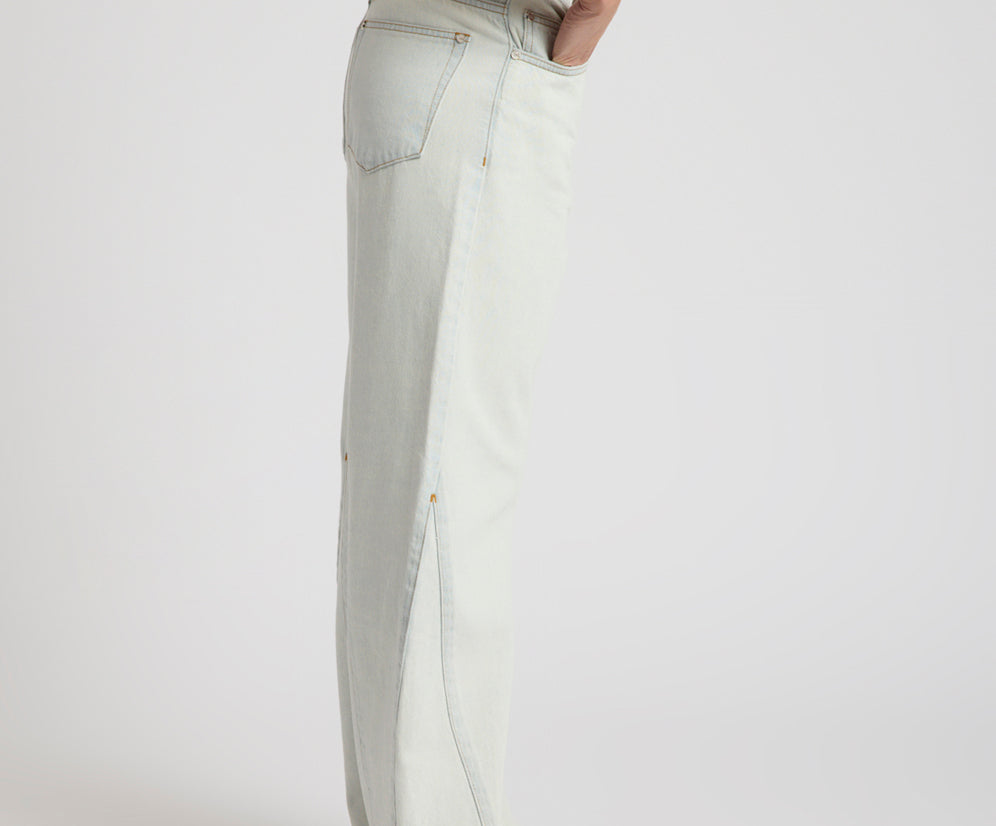 Cruisers Mid Waist Panel Bootcut Flare Denim Jeans - Arctic Blue