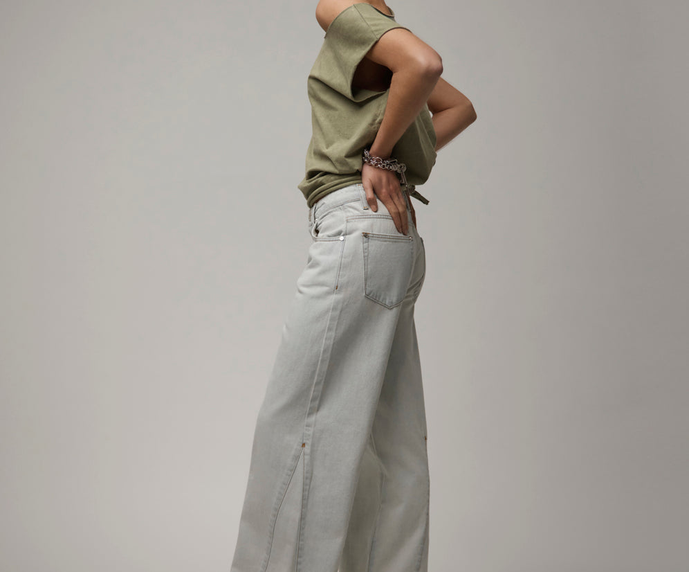 Cruisers Mid Waist Panel Bootcut Flare Denim Jeans - Arctic Blue