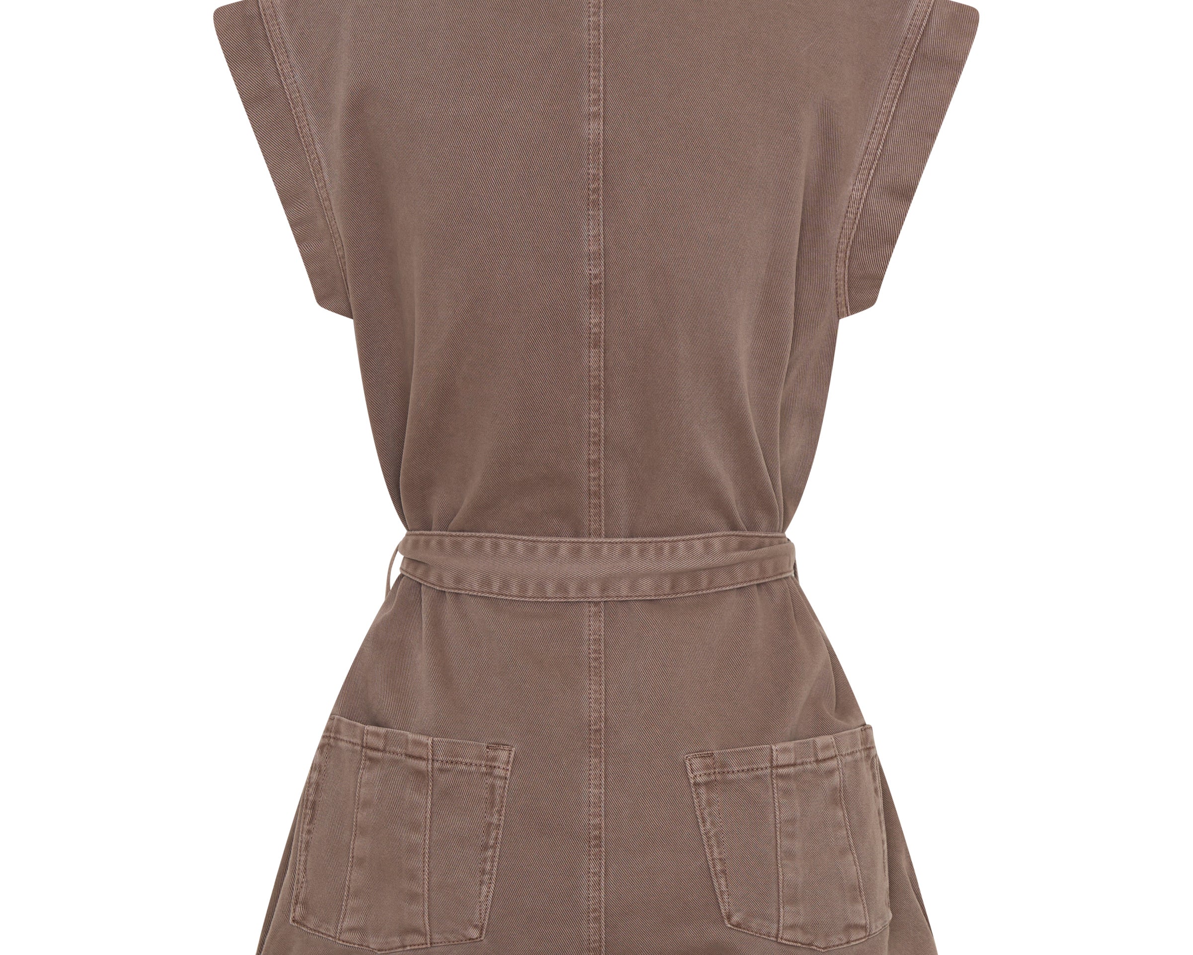 Bandit Aviator Mini Denim Jumpsuit - Espresso Brown