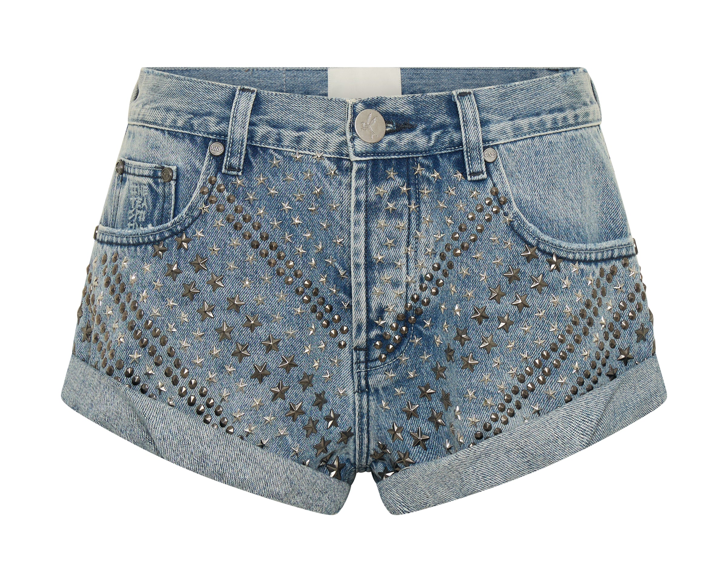 25th Anniversary Limited Edition Bandits Low Waist Studded Denim Shorts - Salty Dog