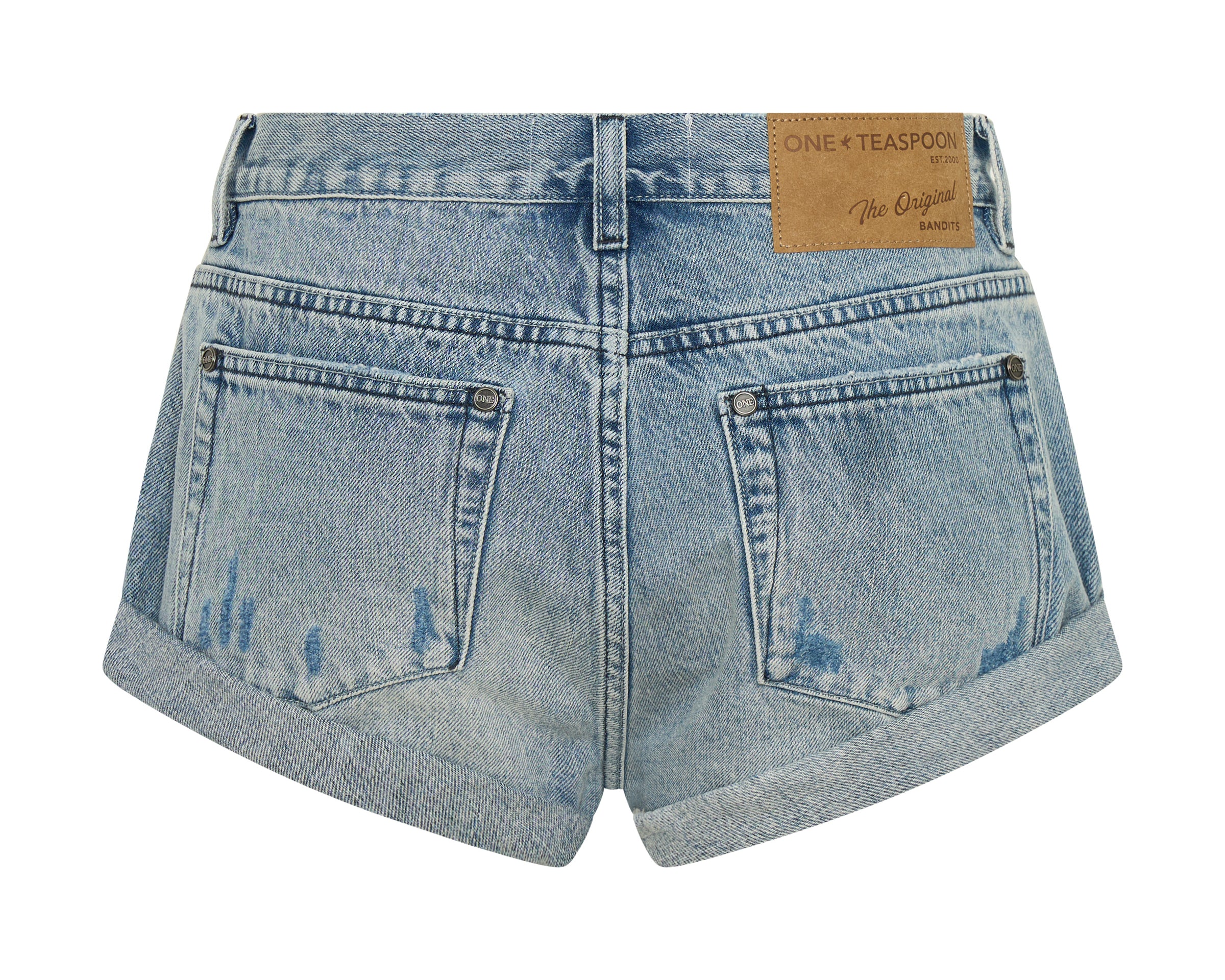 25th Anniversary Limited Edition Bandits Low Waist Studded Denim Shorts - Salty Dog