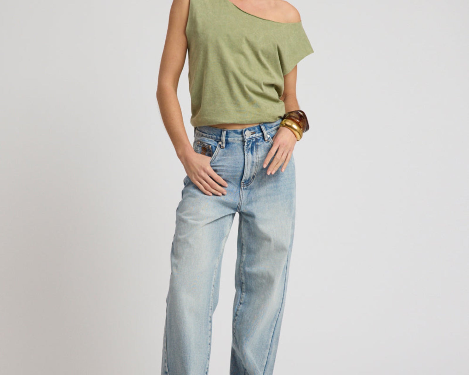 Baxters Mid Waist Wide Leg Denim Jeans - Hendrixe Blue