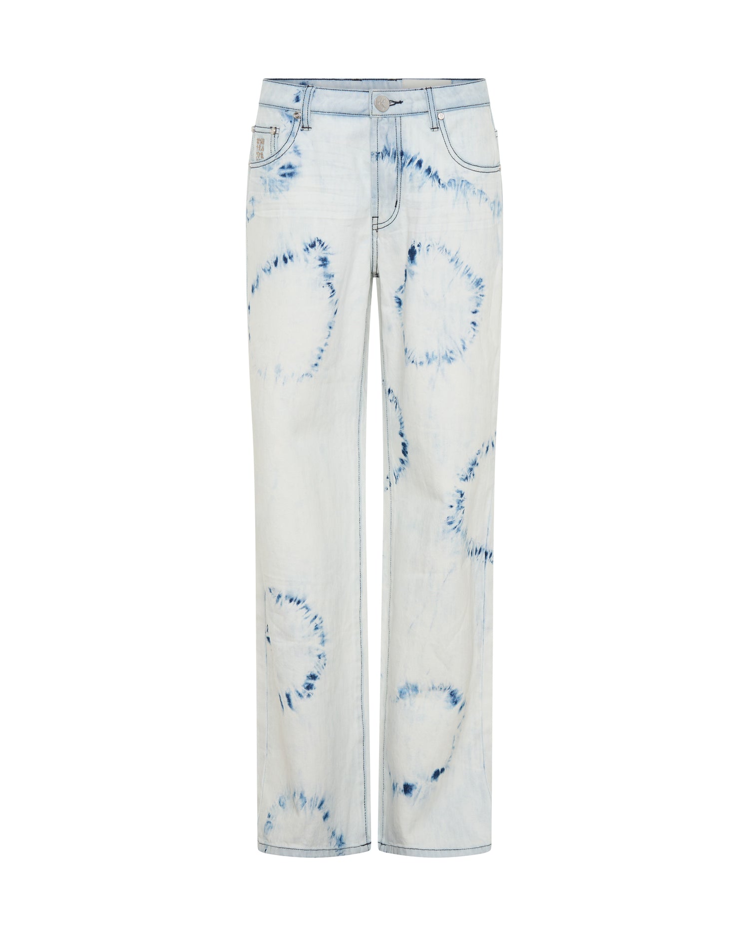Revival Tie-Dye Lowriders Low Waist Wide Leg Denim - Tie Dye Dreams
