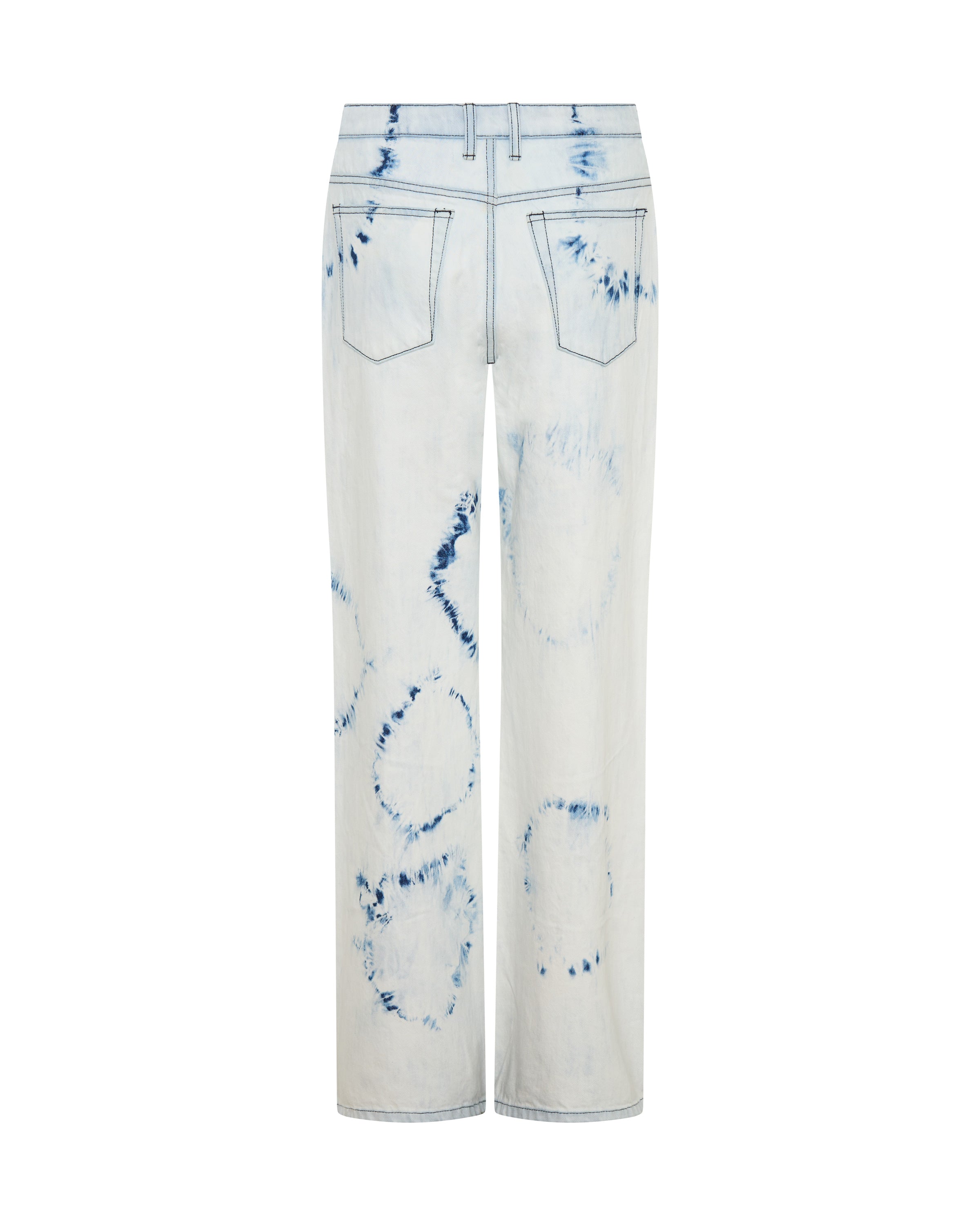 Revival Tie-Dye Lowriders Low Waist Wide Leg Denim - Tie Dye