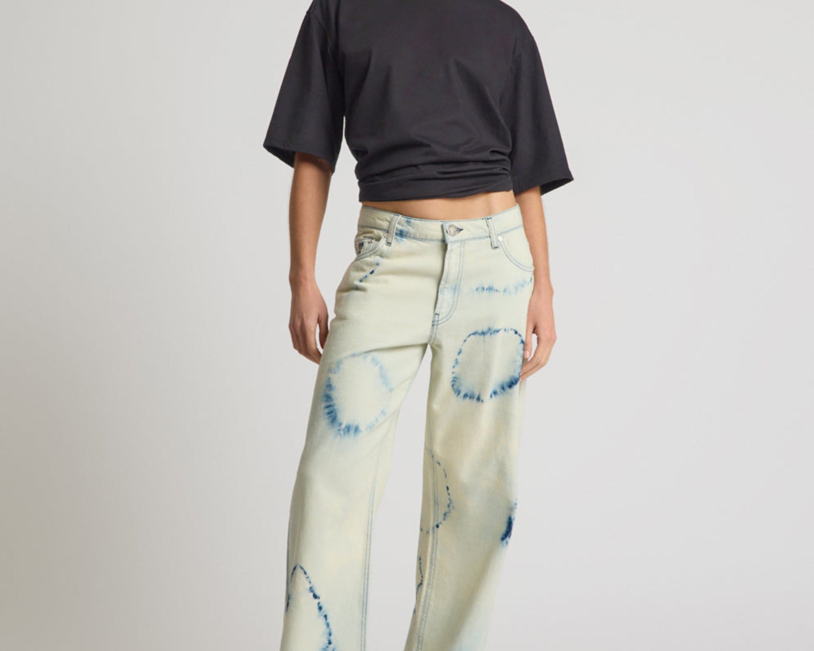 Revival Tie-Dye Lowriders Low Waist Wide Leg Denim - Tie Dye Dreams