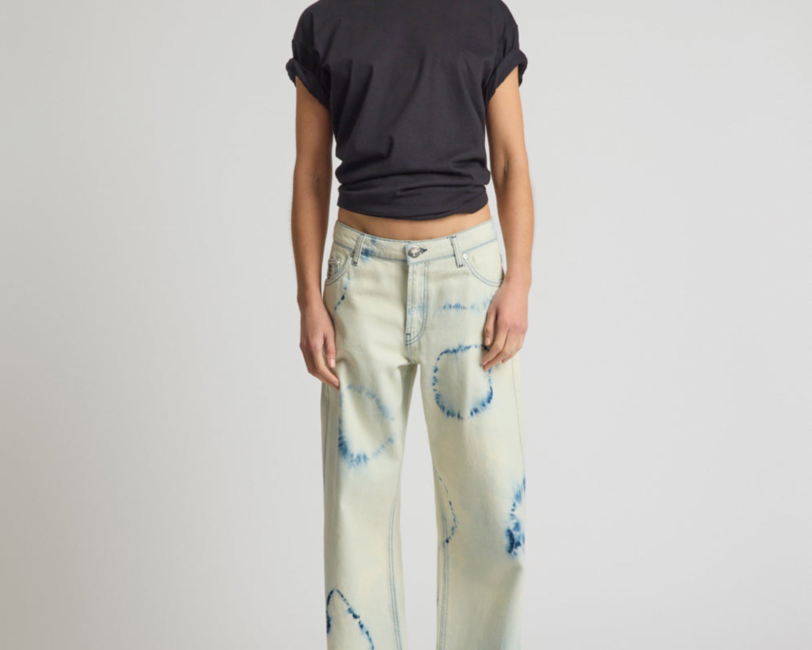 Revival Tie-Dye Lowriders Low Waist Wide Leg Denim - Tie Dye Dreams
