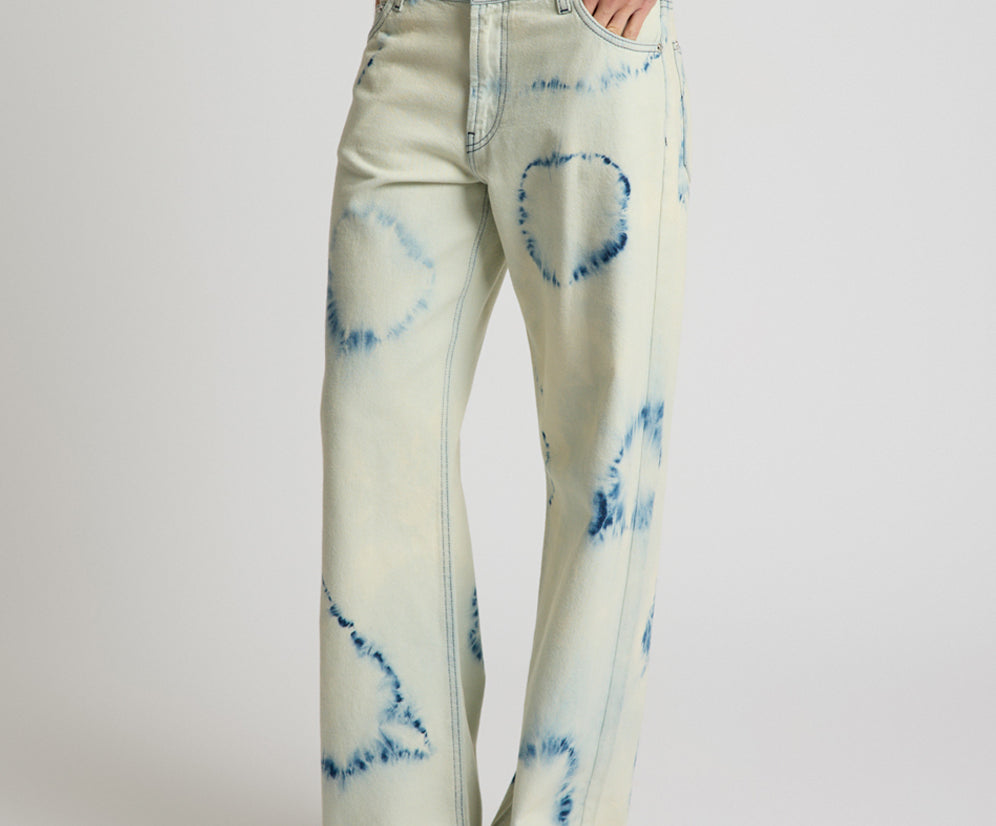 Revival Tie-Dye Lowriders Low Waist Wide Leg Denim - Tie Dye Dreams