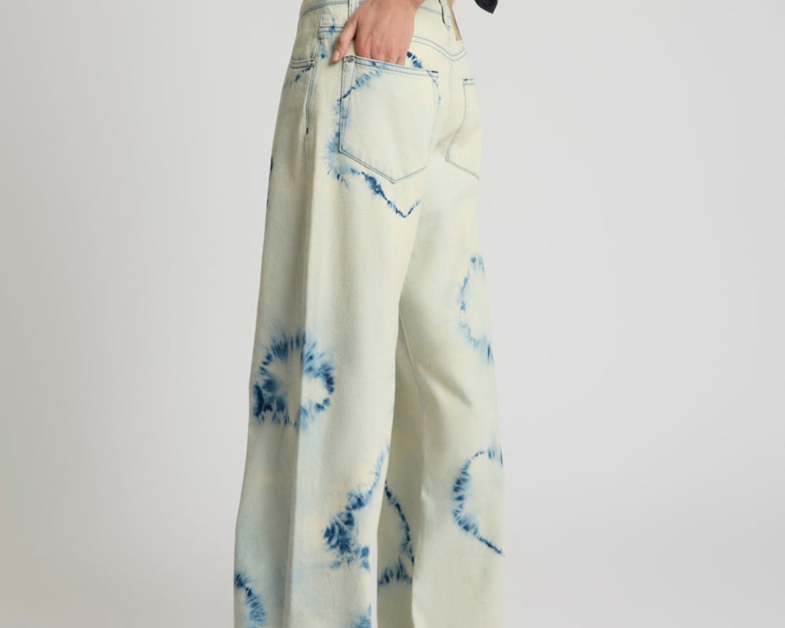 Revival Tie-Dye Lowriders Low Waist Wide Leg Denim - Tie Dye Dreams
