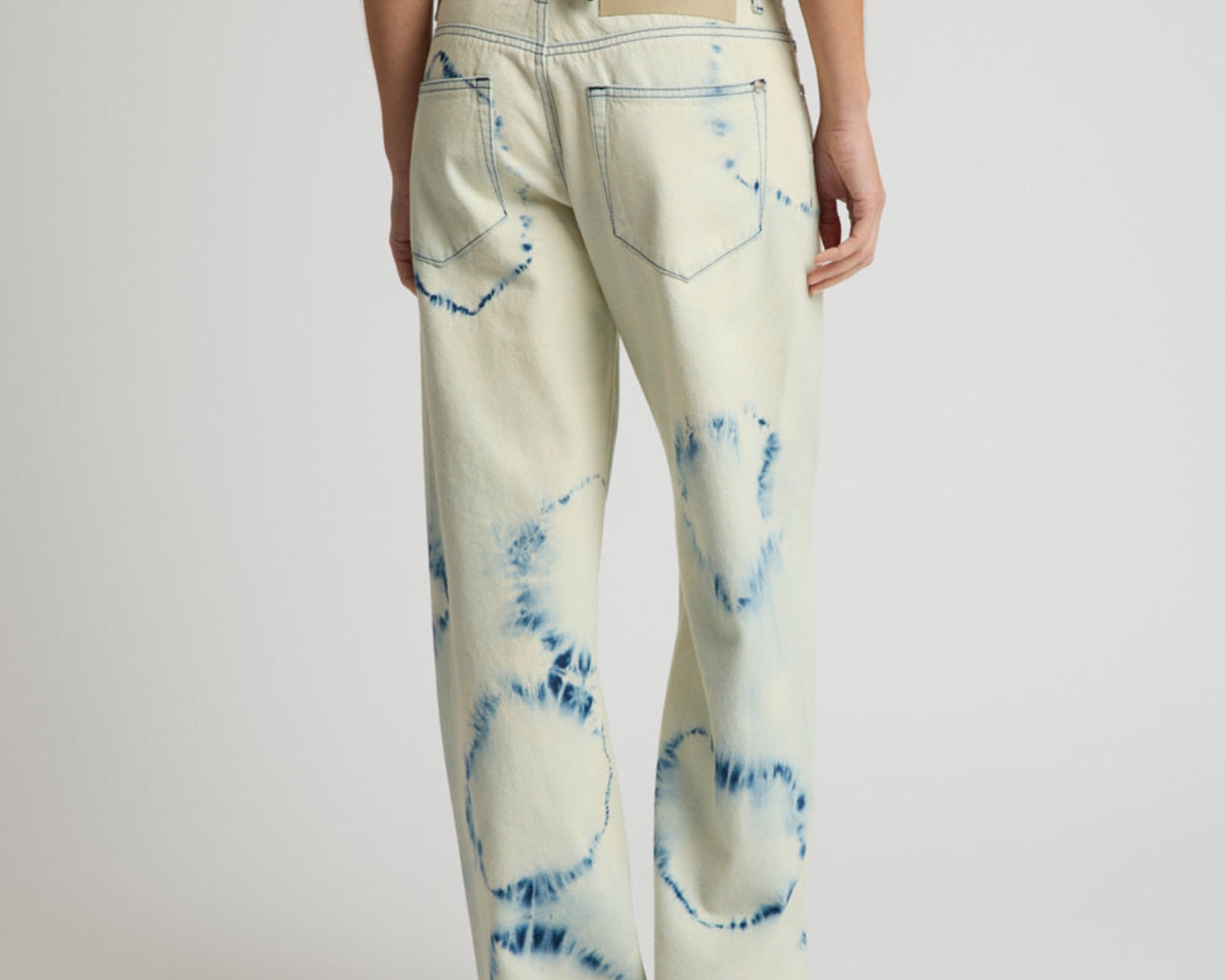 Revival Tie-Dye Lowriders Low Waist Wide Leg Denim - Tie Dye Dreams