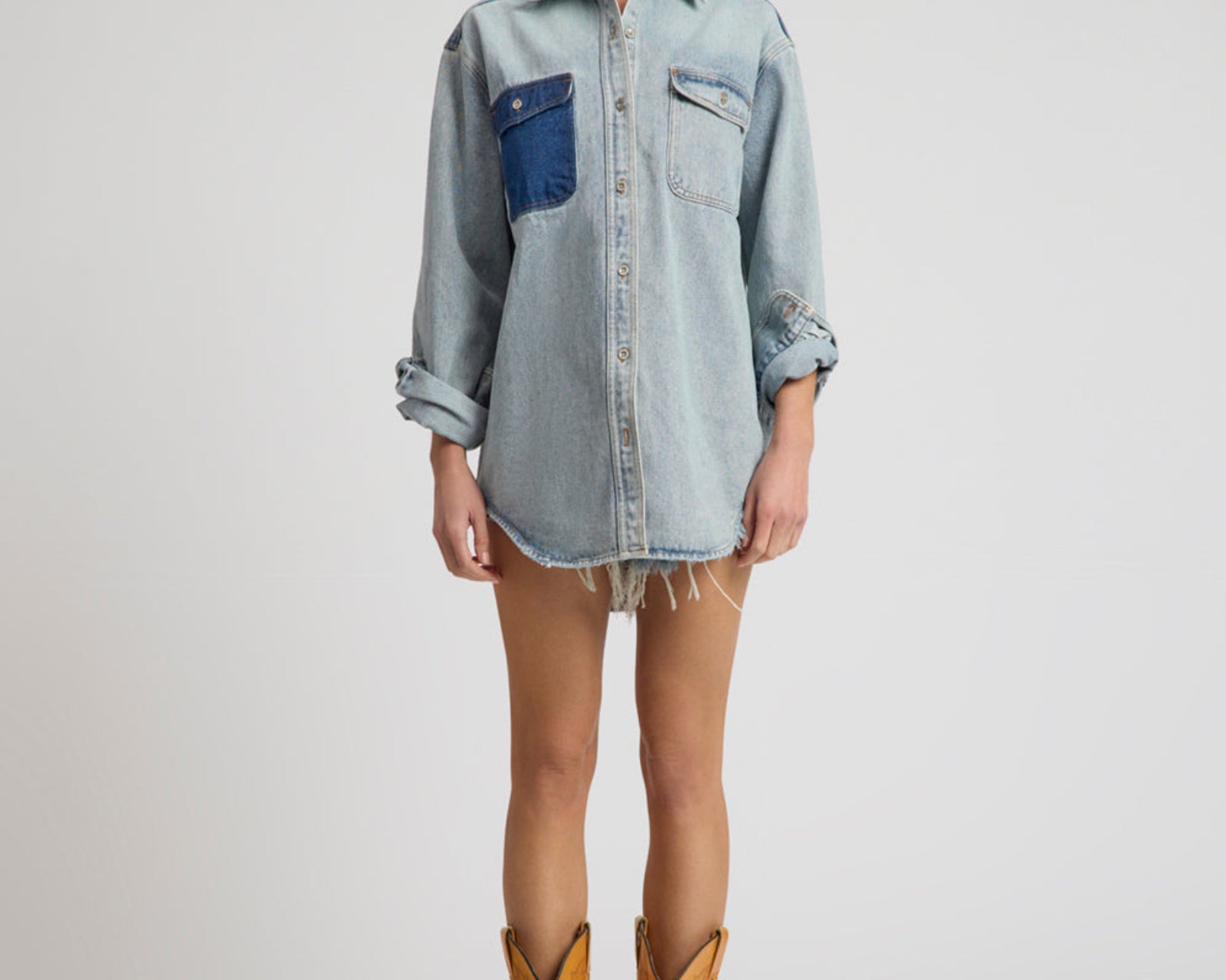 Saint Tropez Everyday Denim Shacket - Hendrixe Blue