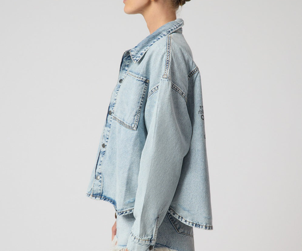 Je T'Aime Denim Shacket - Whisper Blue