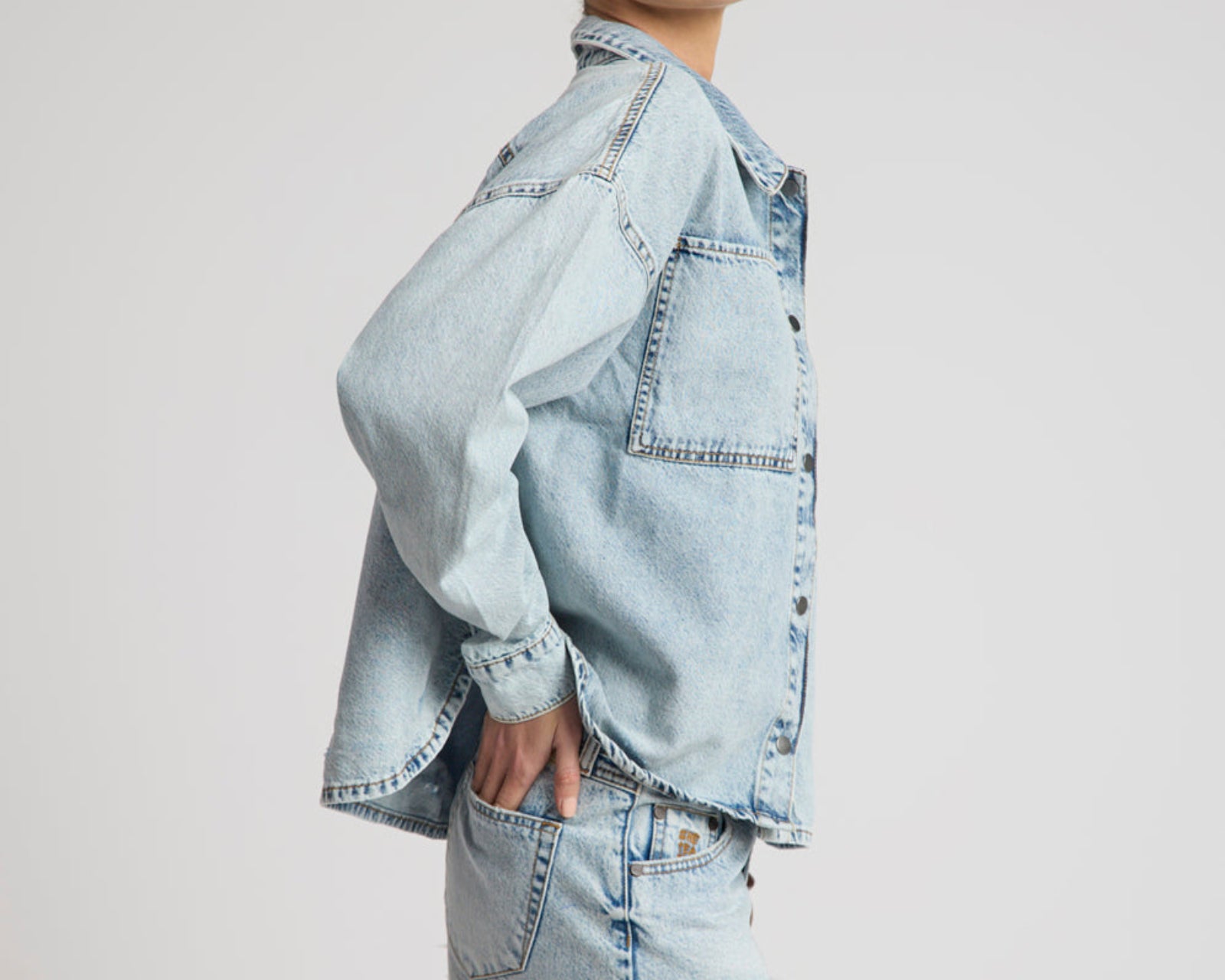 Je T'Aime Denim Shacket - Whisper Blue
