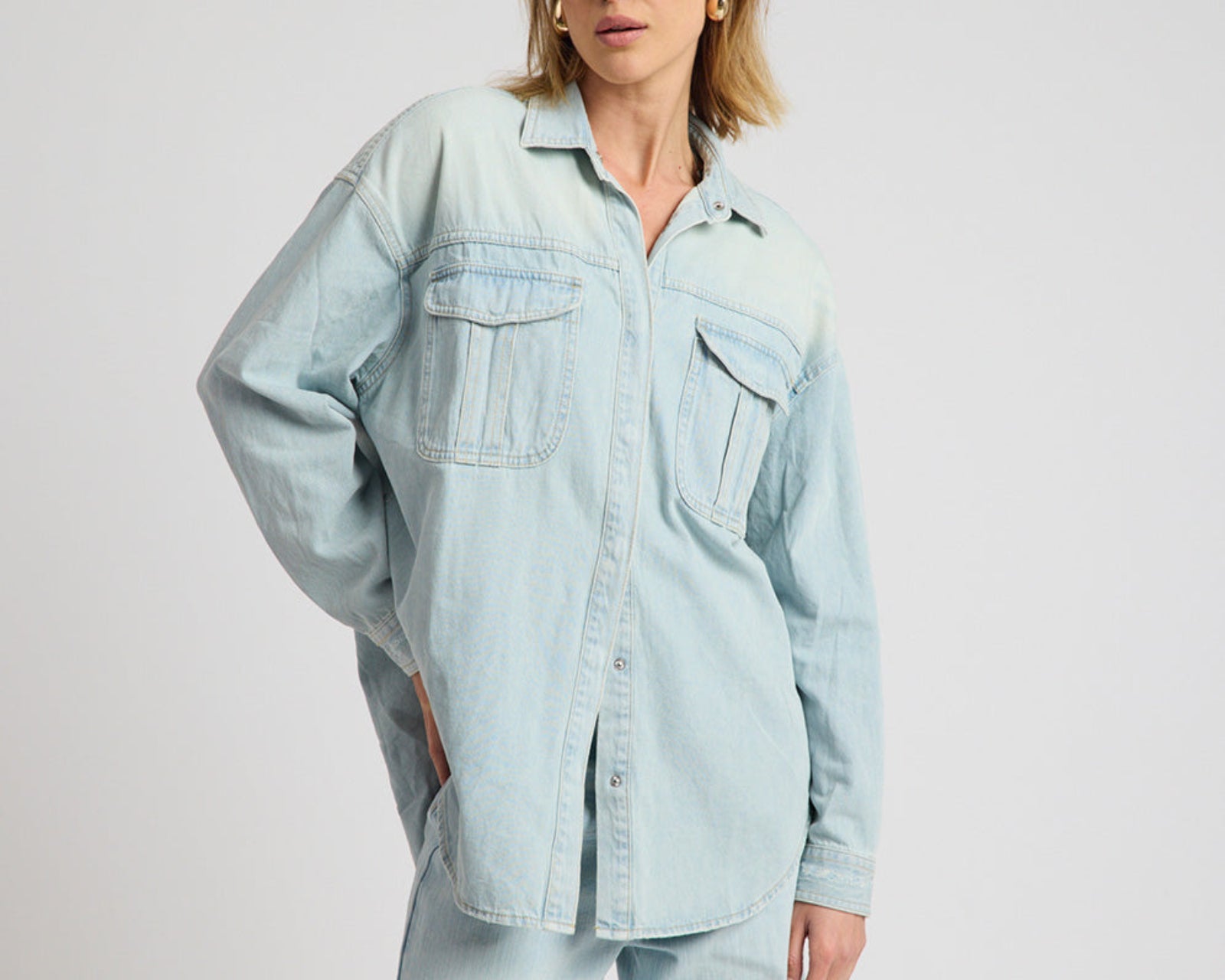 Daydream Heart Oversized Denim Shirt