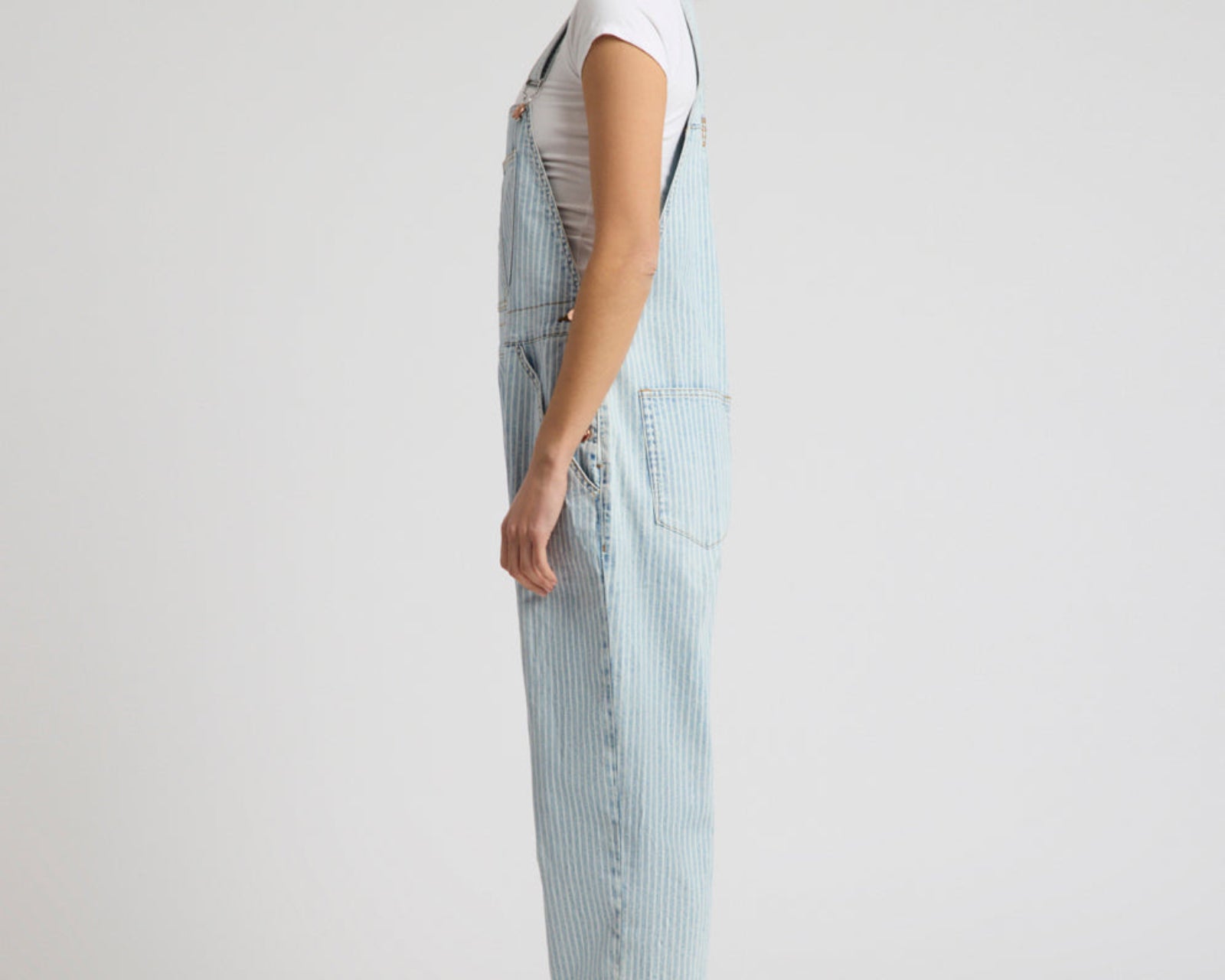 Painters Classic Long Length Denim Overalls - Summer Stripe