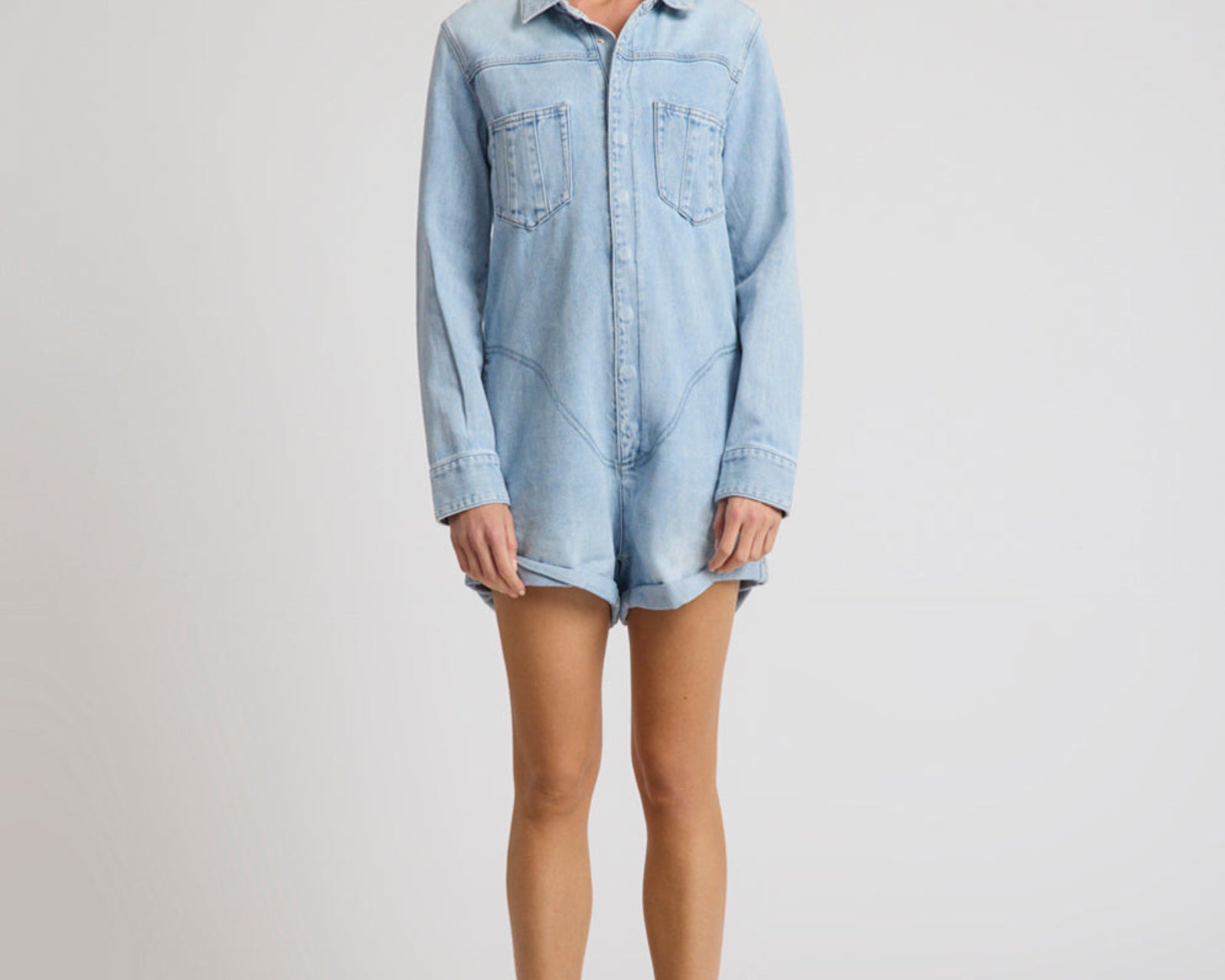 Prophecy Denim Jumpsuit - Blue Latte