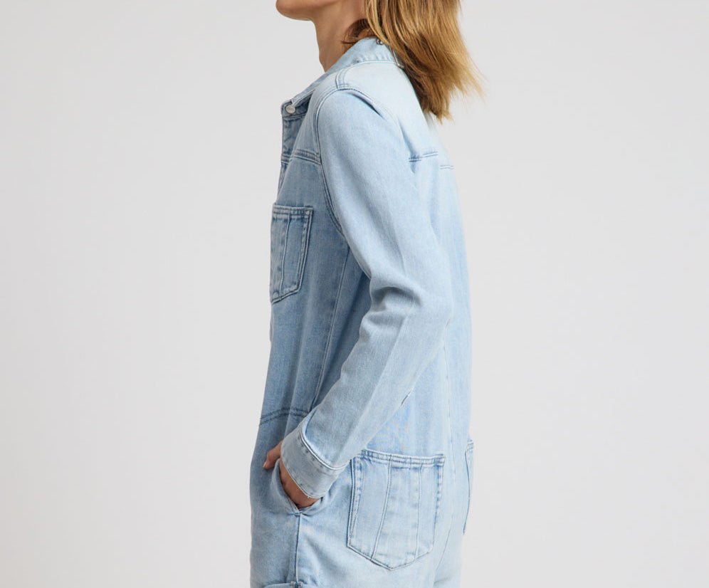 Prophecy Denim Jumpsuit - Blue Latte