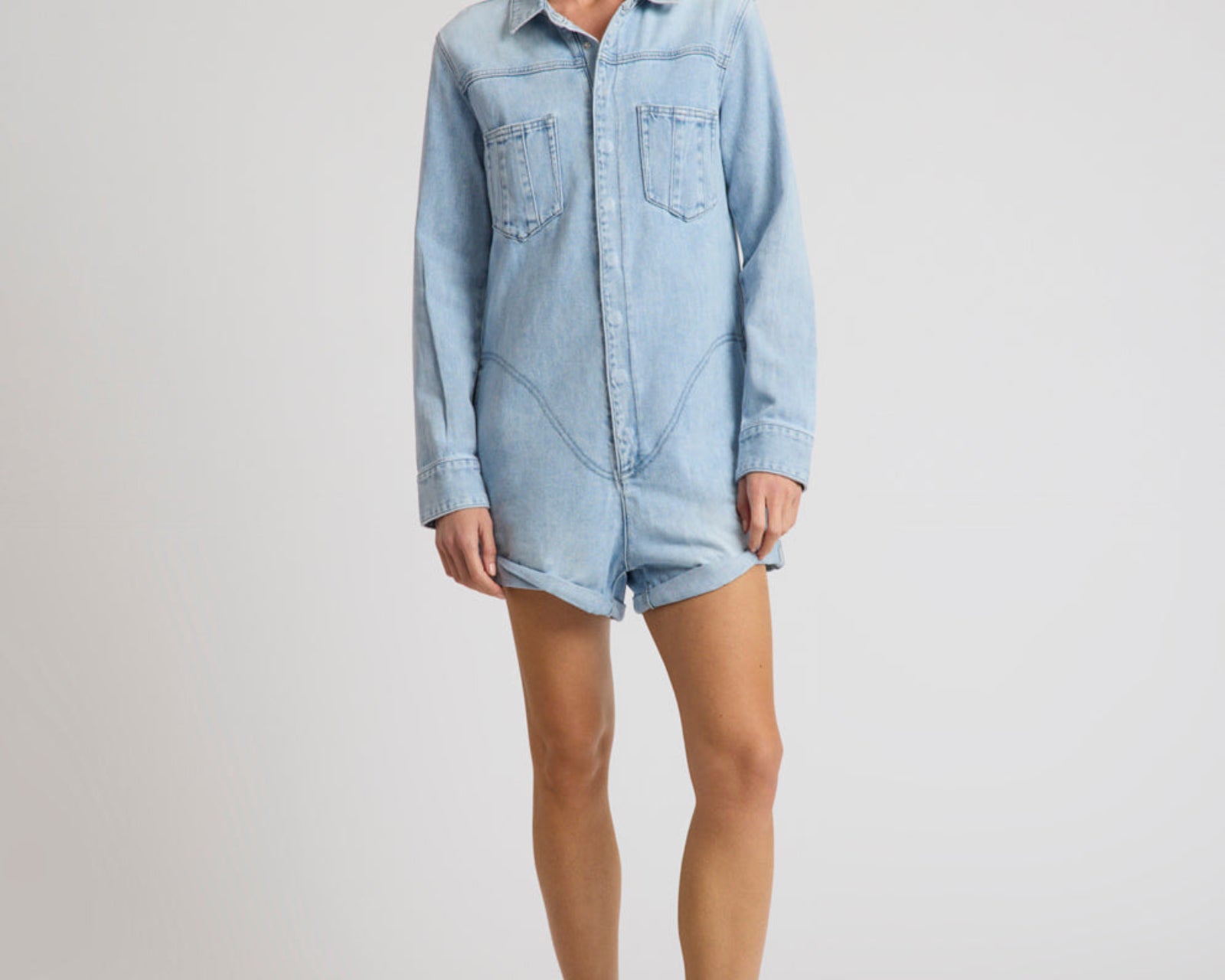 Prophecy Denim Jumpsuit - Blue Latte