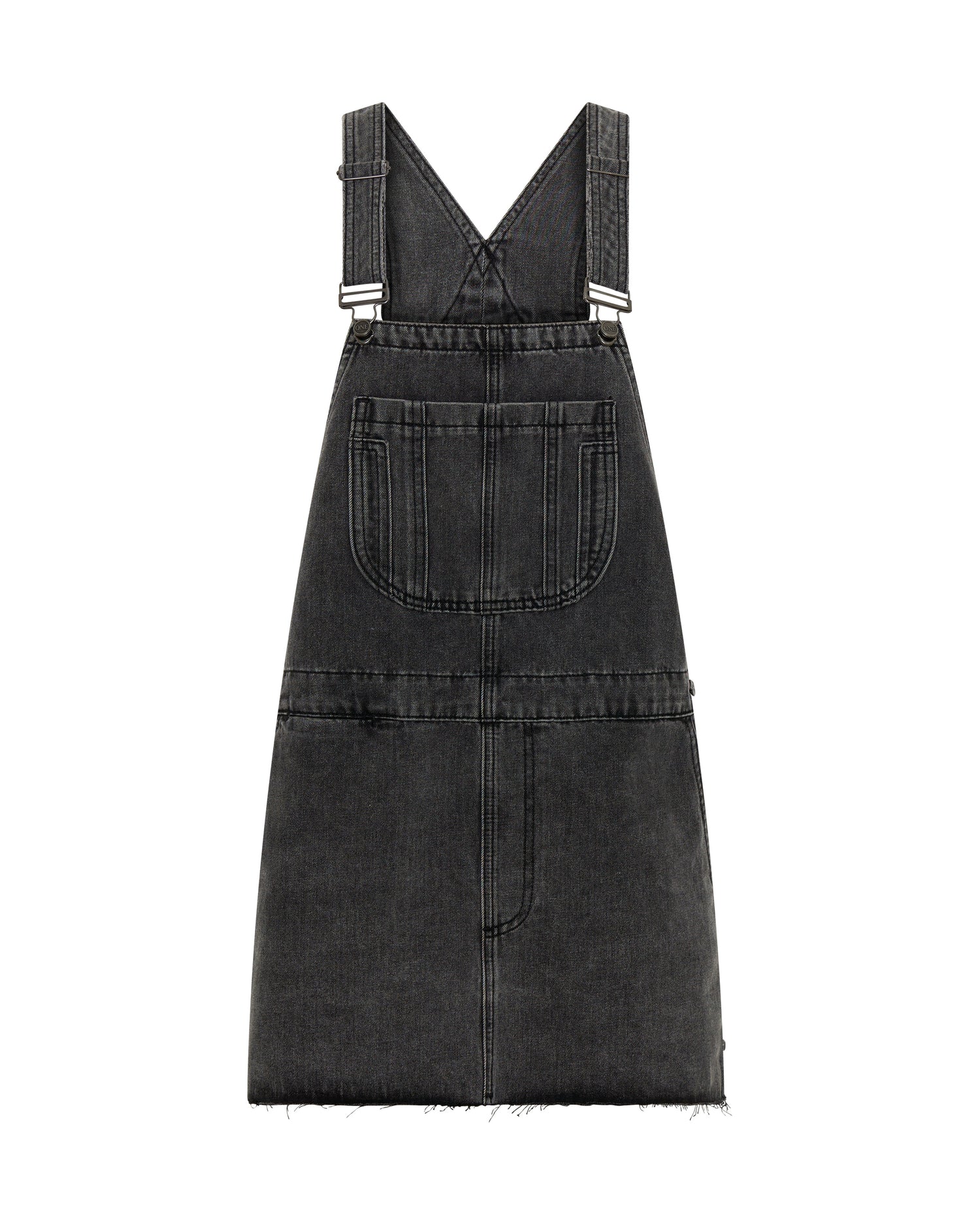 Raven Denim Mini Pini Dress - Washed Black