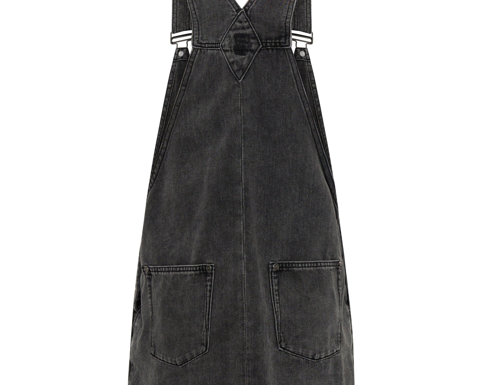Raven Denim Mini Pini Dress - Washed Black