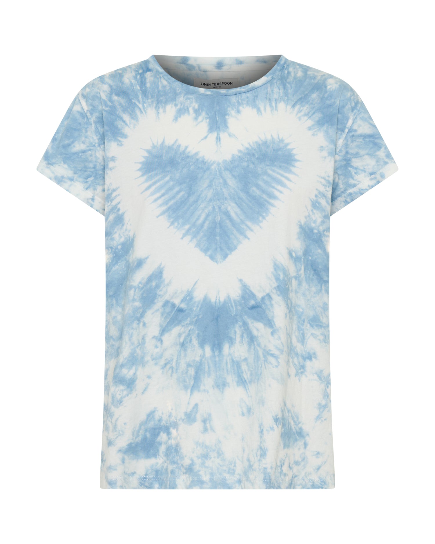 Heart Tie Dye Classic Tee - Faded Blue