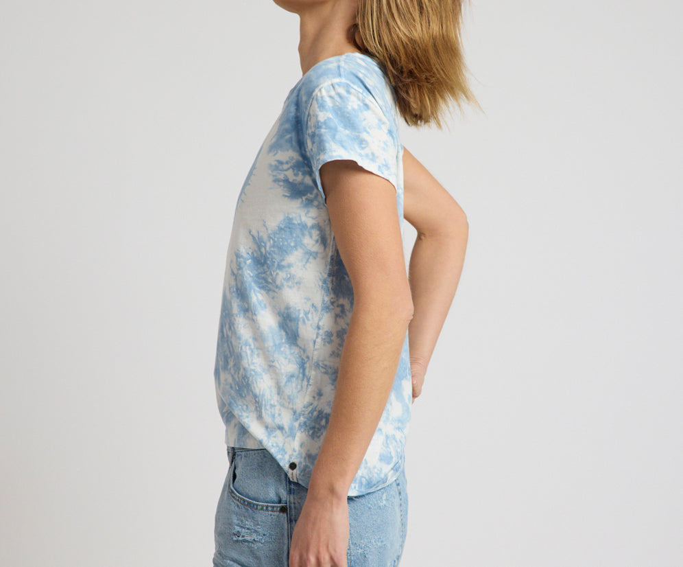 Heart Tie Dye Classic Tee - Faded Blue