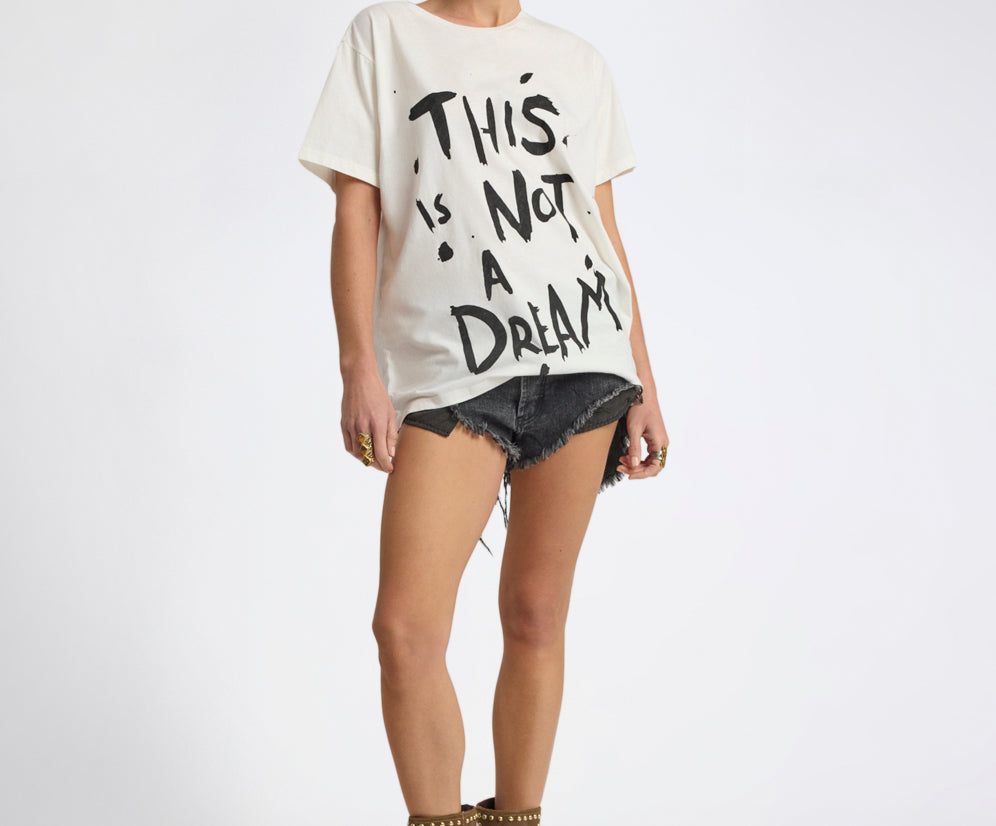 This Is Not A Dream Boyfriend Tee - White