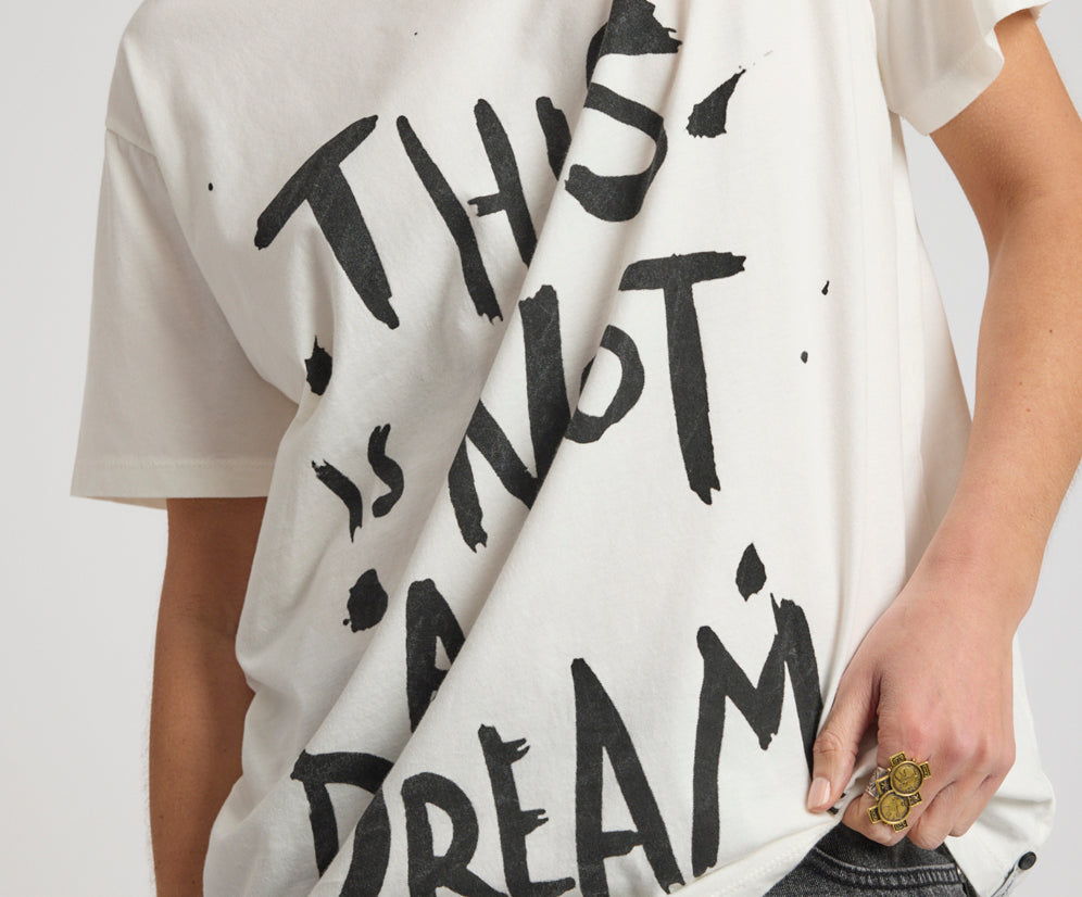 This Is Not A Dream Boyfriend Tee - White
