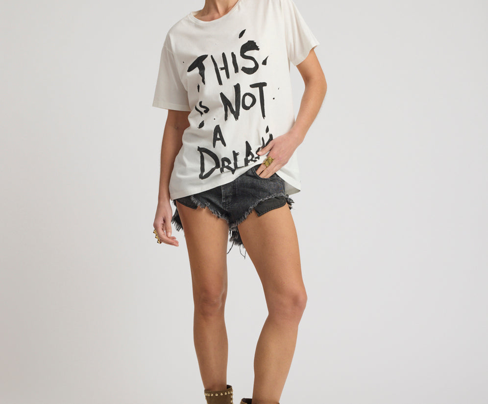 This Is Not A Dream Boyfriend Tee - White