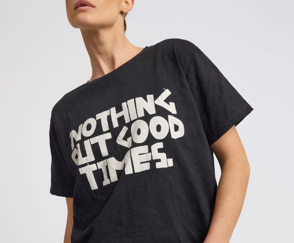 25th Anniversary Good Times Boyfriend Tee - Black