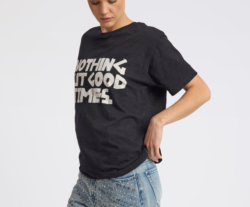 25th Anniversary Good Times Boyfriend Tee - Black