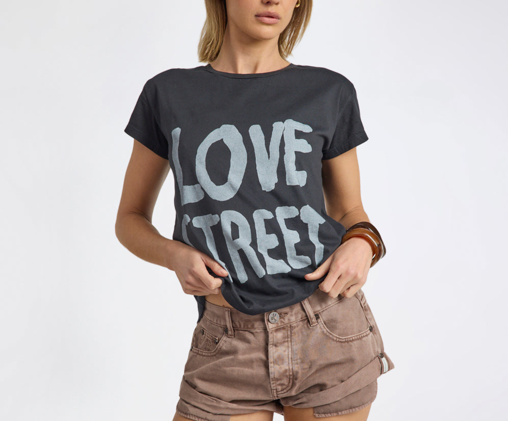 Love Street Classic Tee - Stone Wash Black