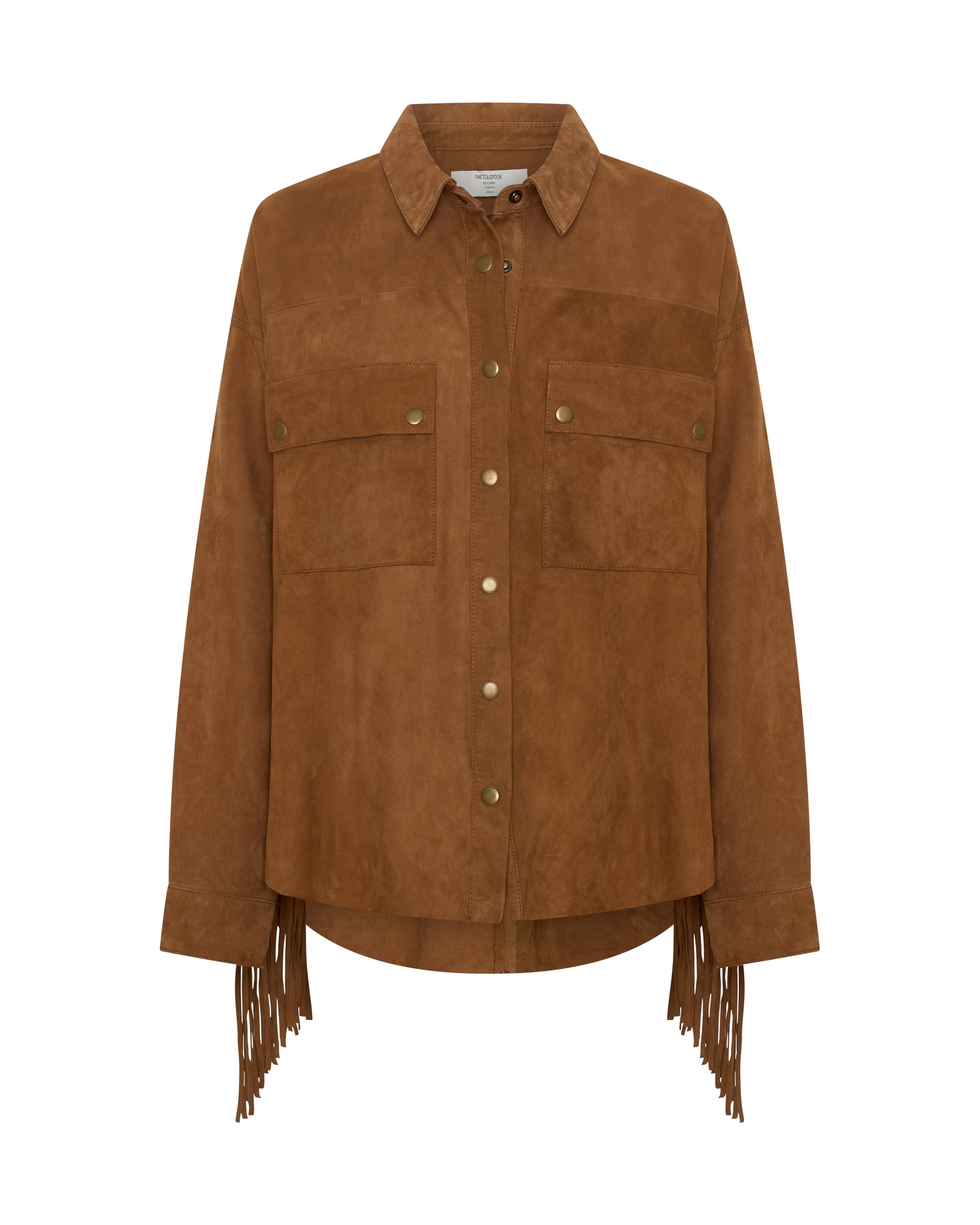 Daria Fringed Suede Jacket - Chestnut