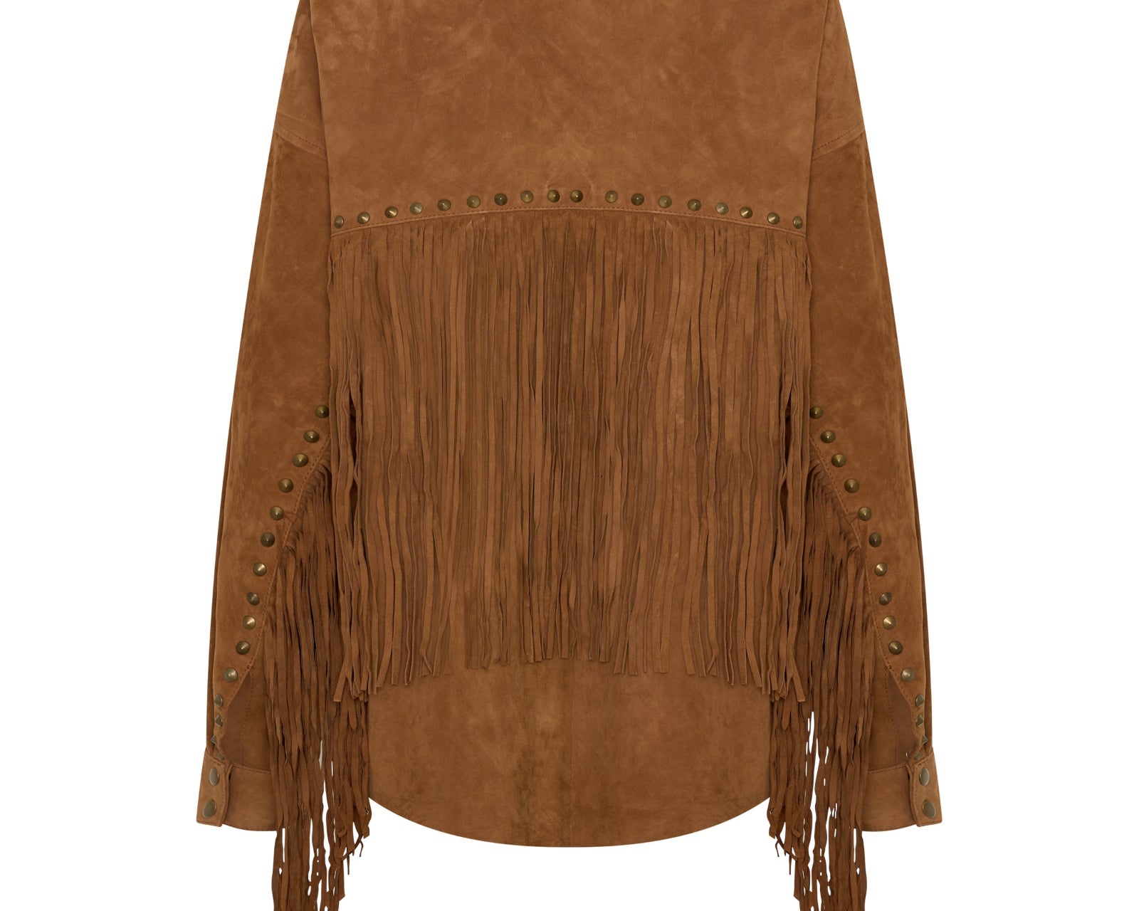 Daria Fringed Suede Jacket - Chestnut