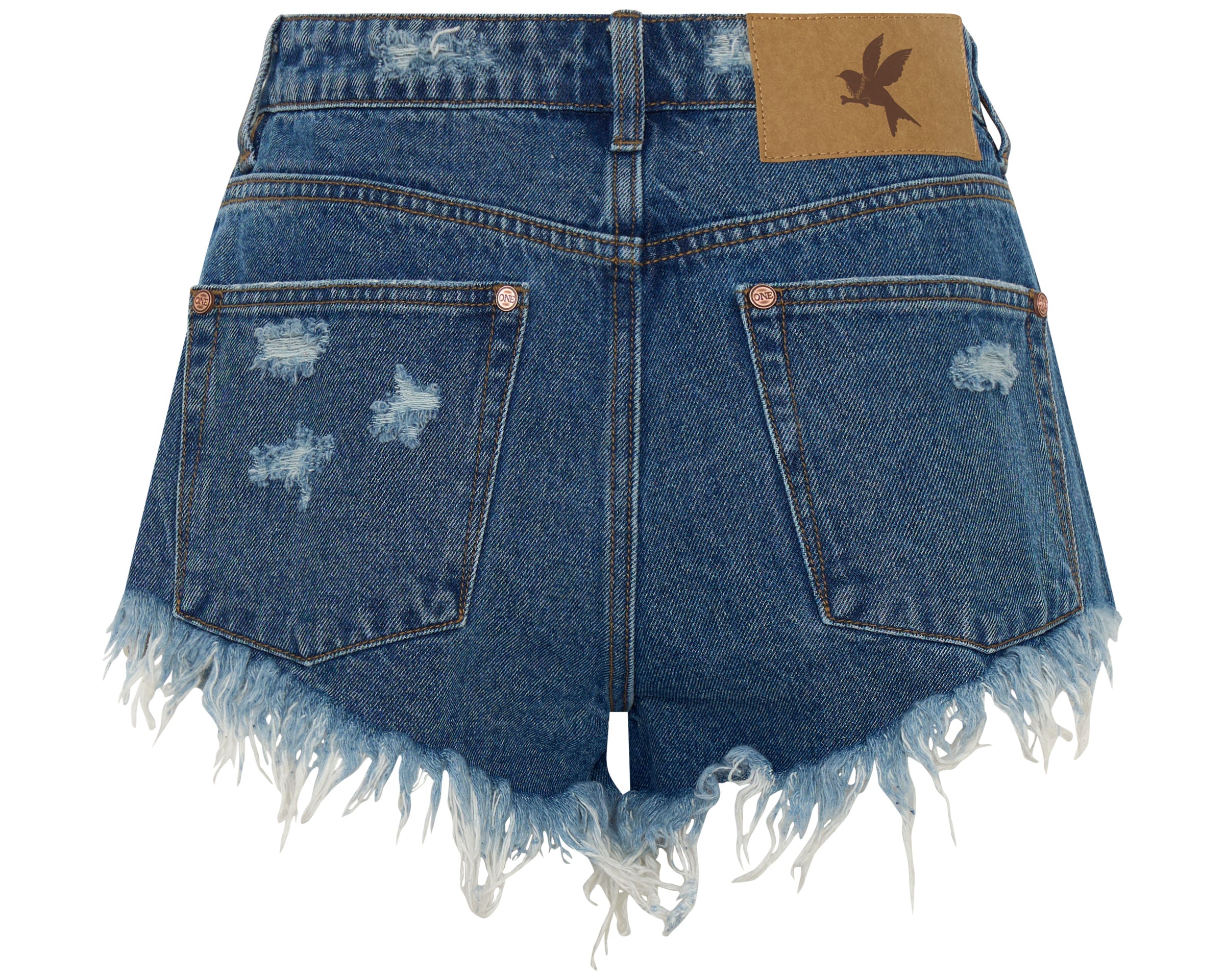 Renegades High Waist Denim Shorts - Badlands Blue