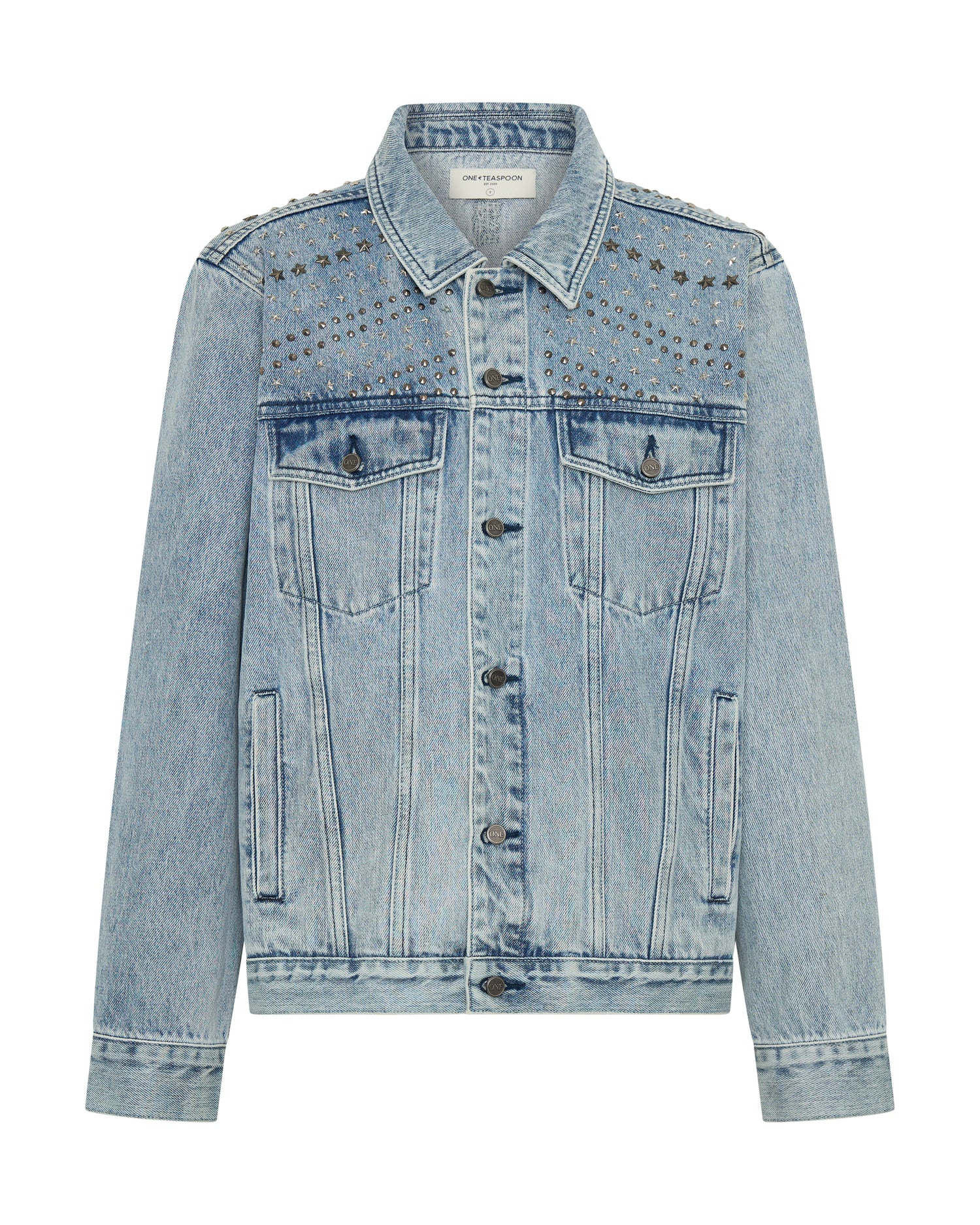 Sydney's Picks 25th Anniversary Limited Edition Trucker Studded Denim Jacket - Salty Dog