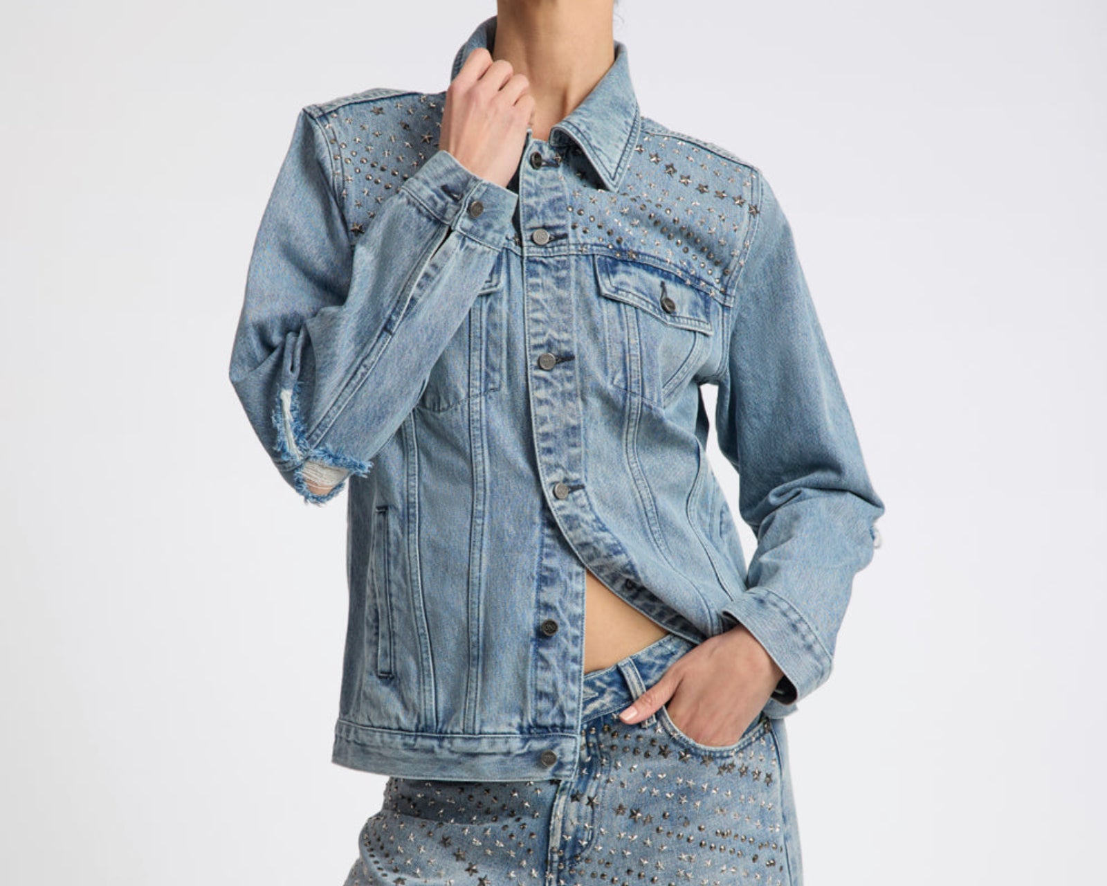 25th Anniversary Limited Edition Trucker Studded Denim Jacket - Salty Dog