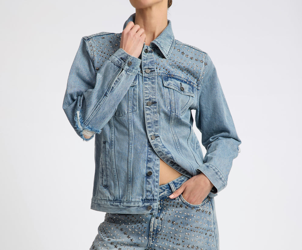25th Anniversary Limited Edition Trucker Studded Denim Jacket - Salty Dog