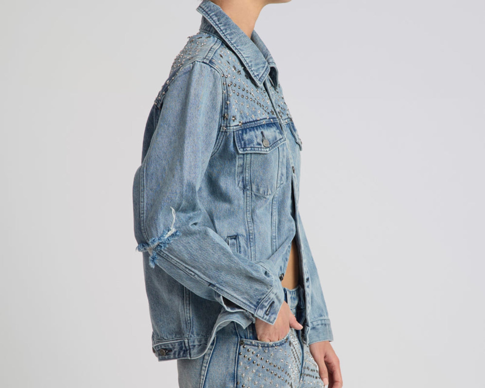 25th Anniversary Limited Edition Trucker Studded Denim Jacket - Salty Dog
