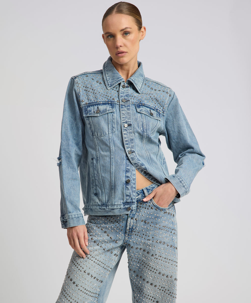 BoTT◇23AW Dalmatian Denim Jacket/ジャケット/L/コットン/WHT