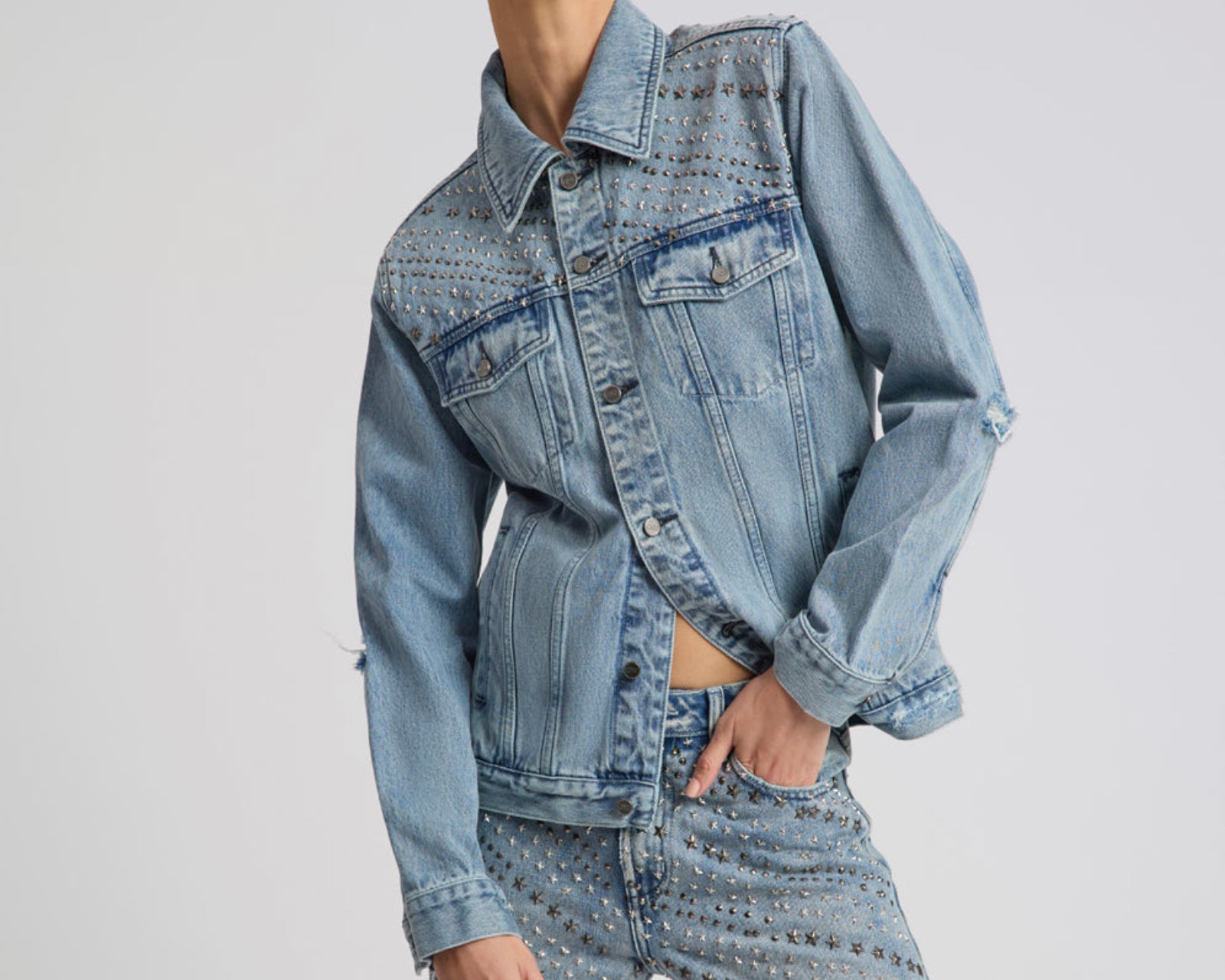 25th Anniversary Limited Edition Trucker Studded Denim Jacket - Salty Dog