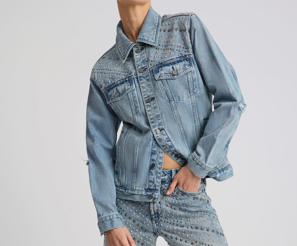 25th Anniversary Limited Edition Trucker Studded Denim Jacket - Salty Dog
