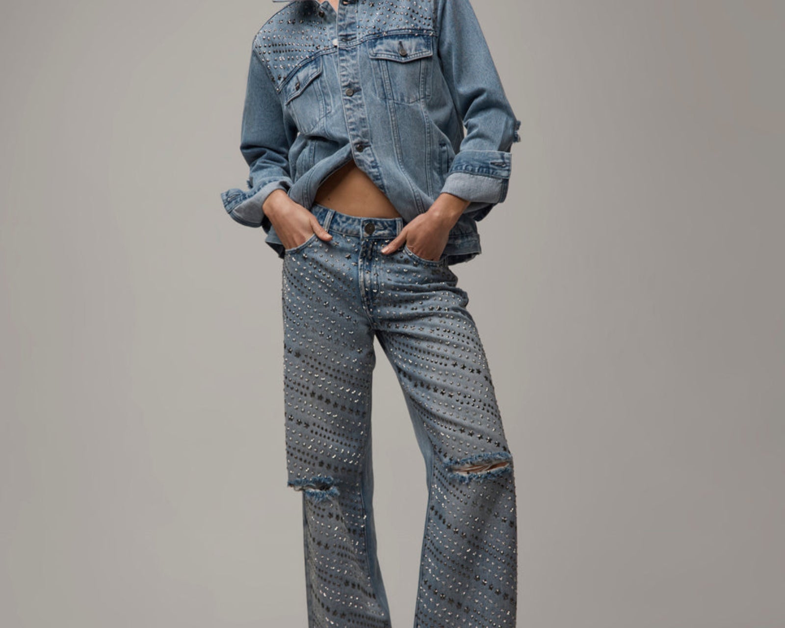 25th Anniversary Limited Edition Trucker Studded Denim Jacket - Salty Dog