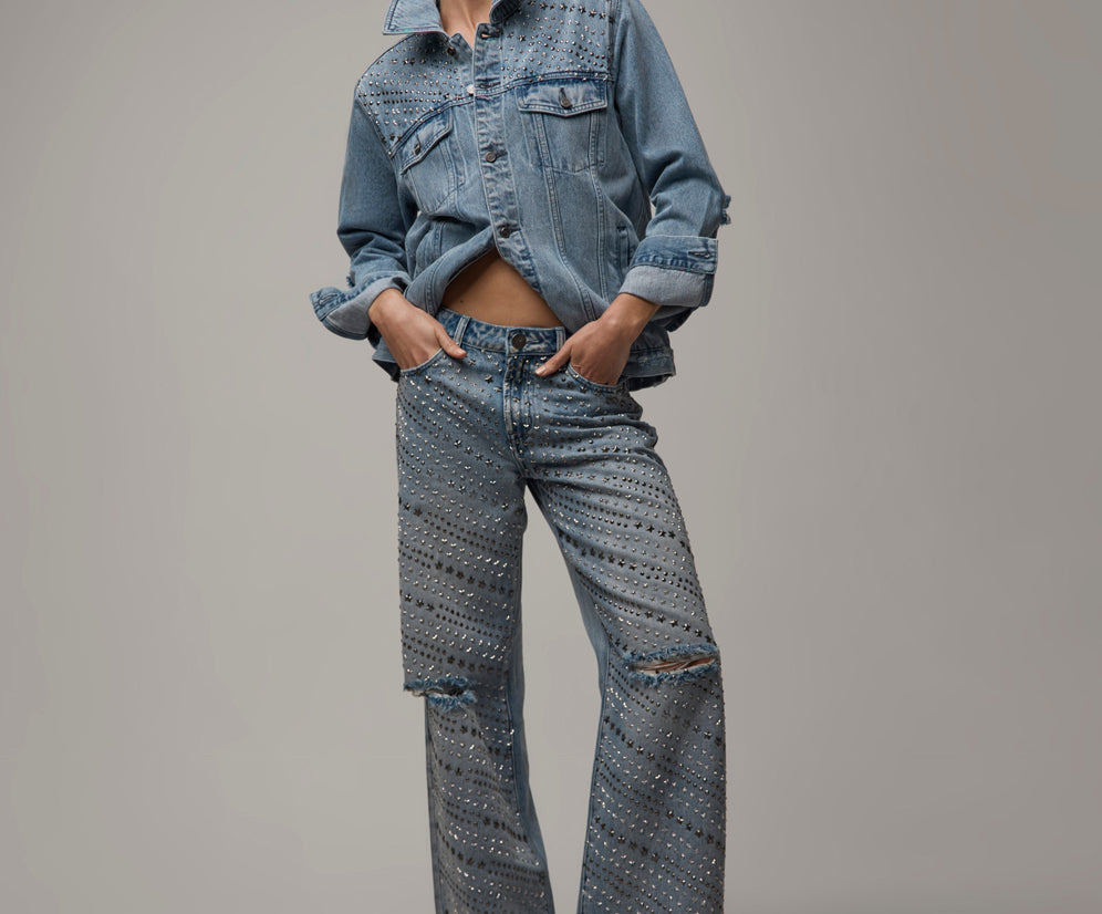 25th Anniversary Limited Edition Trucker Studded Denim Jacket - Salty Dog