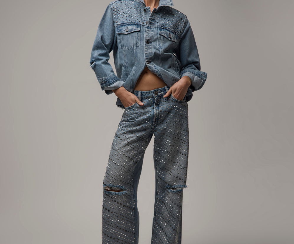 25th Anniversary Limited Edition Trucker Studded Denim Jacket - Salty Dog