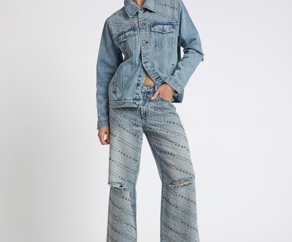 25th Anniversary Limited Edition Trucker Studded Denim Jacket - Salty Dog